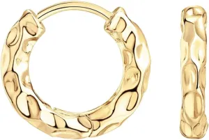 Bold Wavy Huggie Hoops | 18K Gold Sterling Silver Post Twisted Wave Hoop Earrings for Women | Swaying Curved Hoops