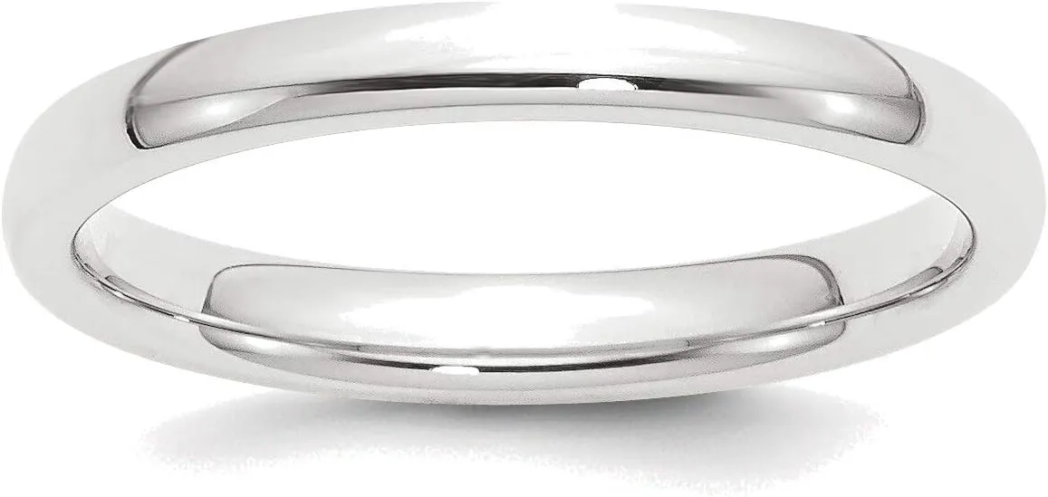 Bonyak Jewelry Platinum 2.5mm Comfort-Fit Wedding Band Size 11 Stunning