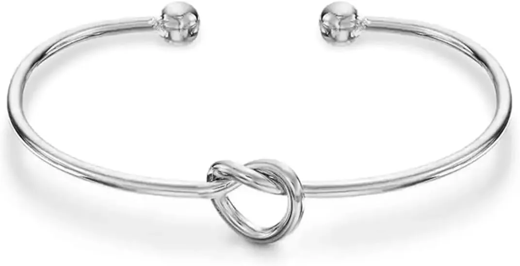 Boogey 18Kt Real Gold Plated Forever Love Bracelet Tie the Love Knot Infinity Blacelets Cuff Bangles Adjustable for Women, Teens, Girls a Gift For Her.