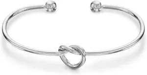 Boogey 18Kt Real Gold Plated Forever Love Bracelet Tie the Love Knot Infinity Blacelets Cuff Bangles Adjustable for Women, Teens, Girls a Gift For Her.