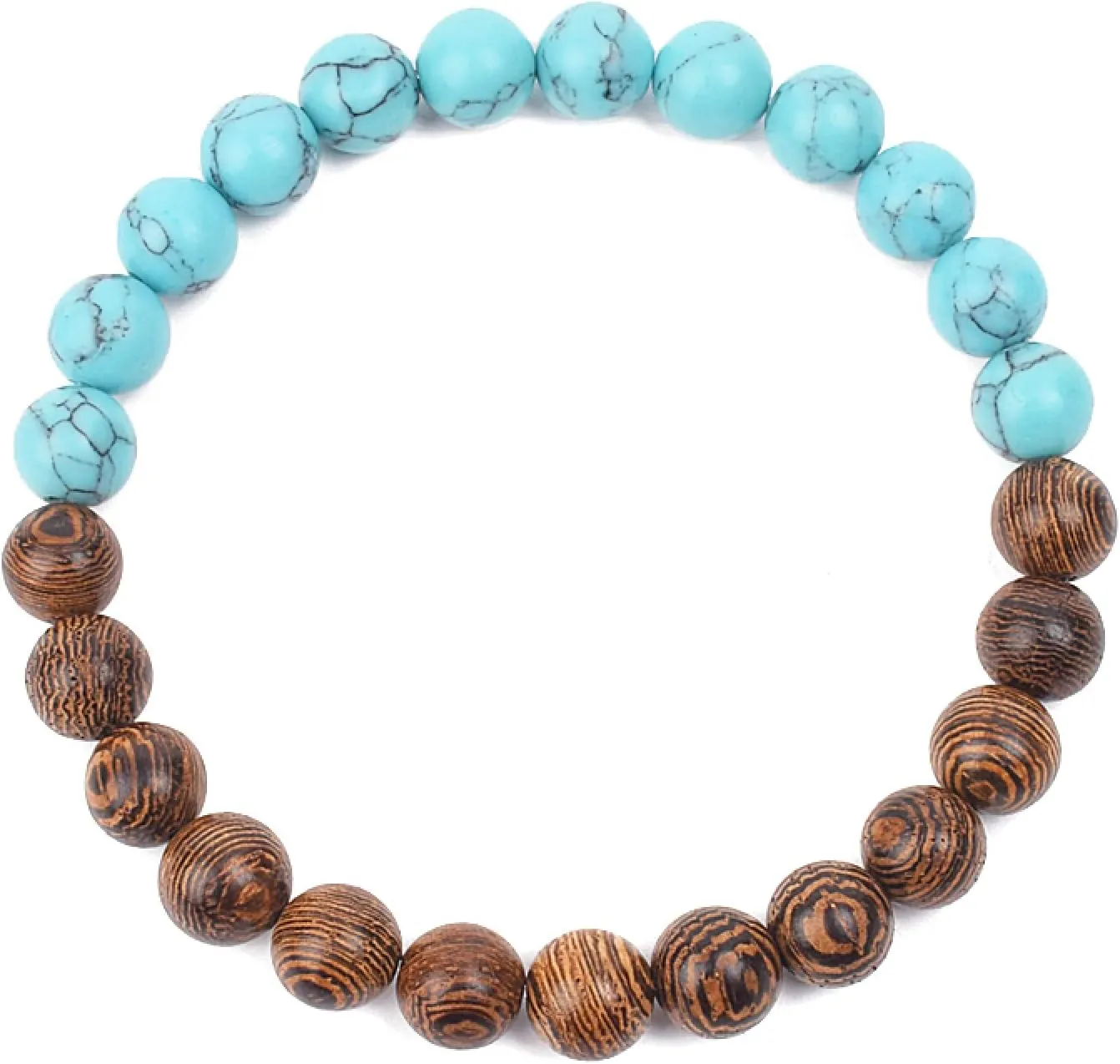 Bracelet Wooden Beads Balance Black Lava Rock Bangles Jewelry 8mm Natural Wood Women Prayer Jewelry Yoga Bracelets,11,19cm-7.5inch