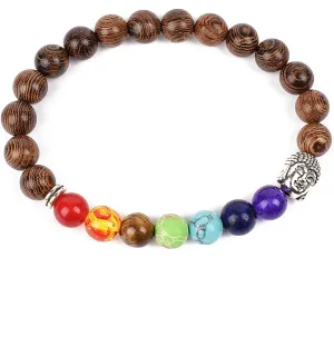Bracelet Wooden Beads Balance Black Lava Rock Bangles Jewelry 8mm Natural Wood Women Prayer Jewelry Yoga Bracelets,15,21cm-8.3inch