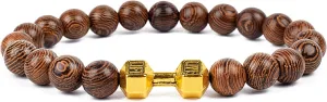 Bracelet Wooden Beads Balance Black Lava Rock Bangles Jewelry 8mm Natural Wood Women Prayer Jewelry Yoga Bracelets,23,21cm-8.3inch
