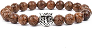 Bracelet Wooden Beads Balance Black Lava Rock Bangles Jewelry 8mm Natural Wood Women Prayer Jewelry Yoga Bracelets,27,21cm-8.3inch