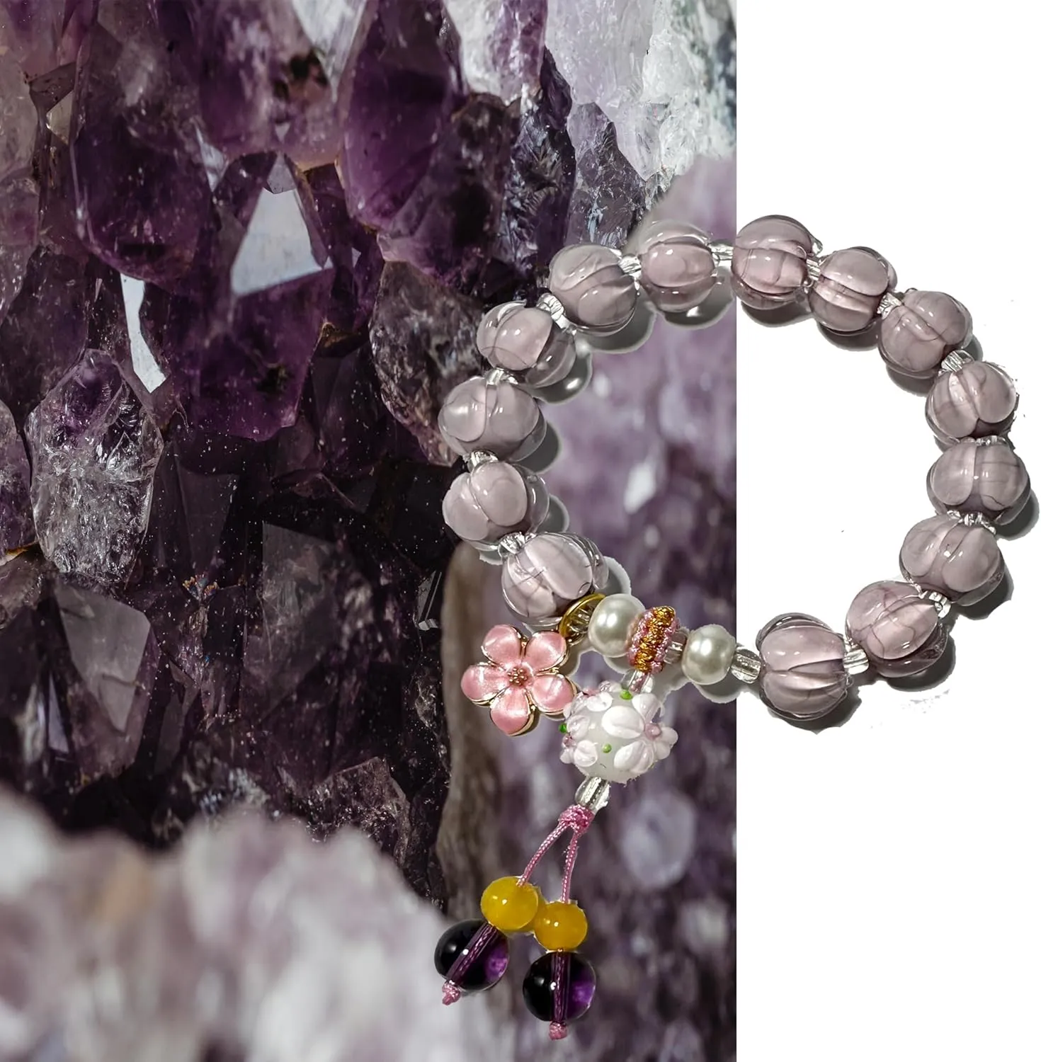 Bracelets Agate Handmade Gem Natural Stone Beaded Bracelets Agate Gemstones Stretch Bracelet Bohemian Pendant Beaded Stackable Colorful Charm Precious Gemstone Beads Stretch Bracelet for Women Men