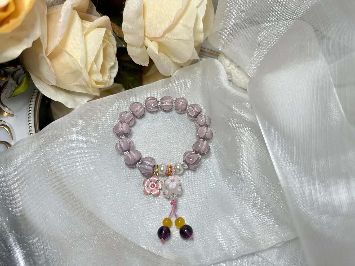 Bracelets Agate Handmade Gem Natural Stone Beaded Bracelets Agate Gemstones Stretch Bracelet Bohemian Pendant Beaded Stackable Colorful Charm Precious Gemstone Beads Stretch Bracelet for Women Men