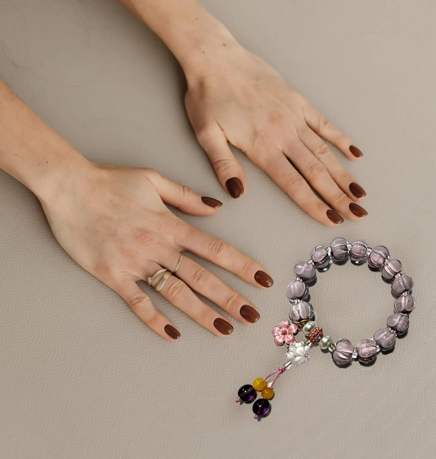 Bracelets Agate Handmade Gem Natural Stone Beaded Bracelets Agate Gemstones Stretch Bracelet Bohemian Pendant Beaded Stackable Colorful Charm Precious Gemstone Beads Stretch Bracelet for Women Men