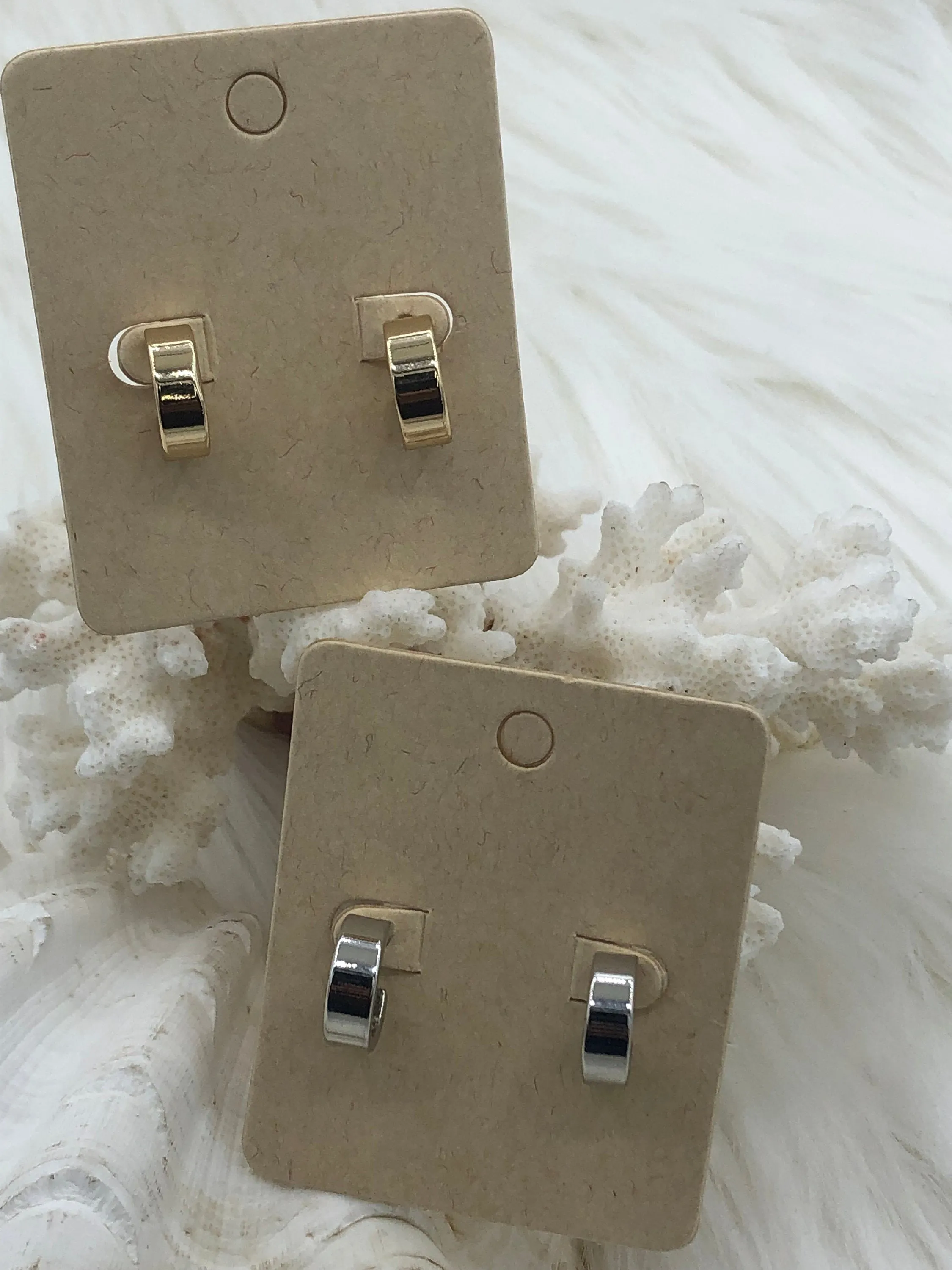 Brass Gold Plated Hoop Earrings, Silver Hoop, Bold Gold Hoop Earrings, Statement Hoops,20mm,Earrings, Gold or Silver Sold as a set Fast Ship