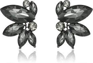 BriLove Gorgeous Stunning Rhinestone Marquise Stud Earrings for Women Wedding Bridal Party Prom Accessories