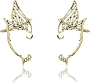 Butterfly Tassel Zircon Earrings for Women Non Piercing Shiny Butterfly Flower Ear Clips Wrap Ear Cuff Long Earring Charm Jewelry Gift 1 Pair- Silver