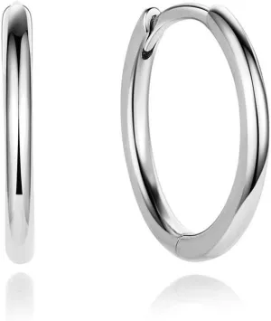 CAITLYNMINIMALIST 18K Gold Plated Sterling Silver Hypoallergenic Bold Classic Lightweight Hoop Earrings for Women