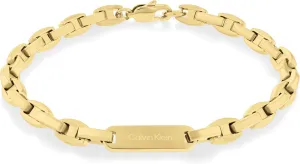 Calvin Klein Men's Stainless Steel Bold Statement Chain Bracelet with Polished ID Plaque