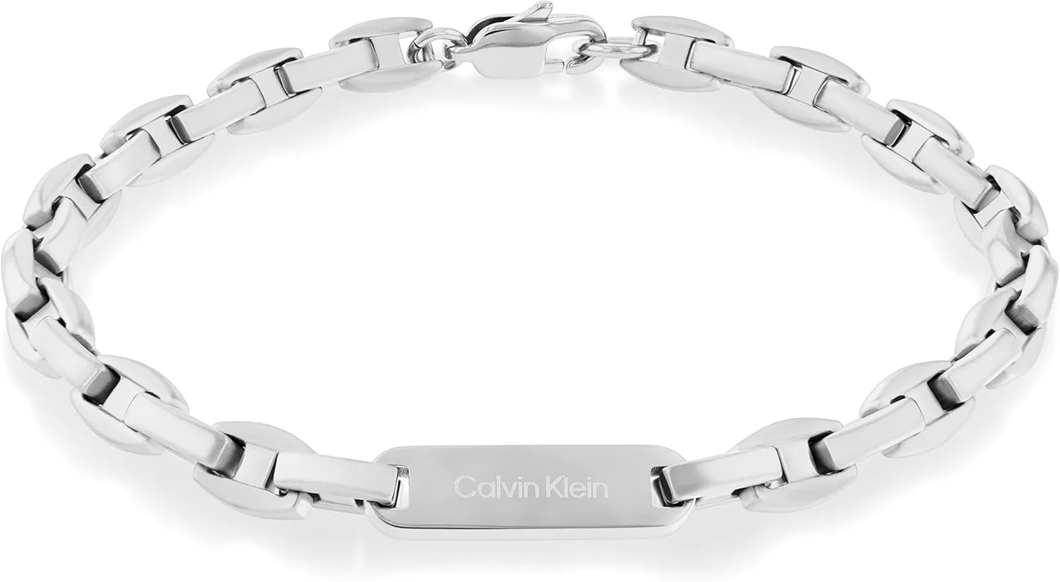 Calvin Klein Men's Stainless Steel Bold Statement Chain Bracelet with Polished ID Plaque