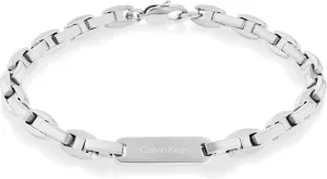 Calvin Klein Men's Stainless Steel Bold Statement Chain Bracelet with Polished ID Plaque