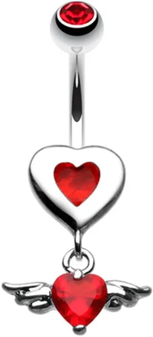 Charming Angel Heart WildKlass Belly Button Ring