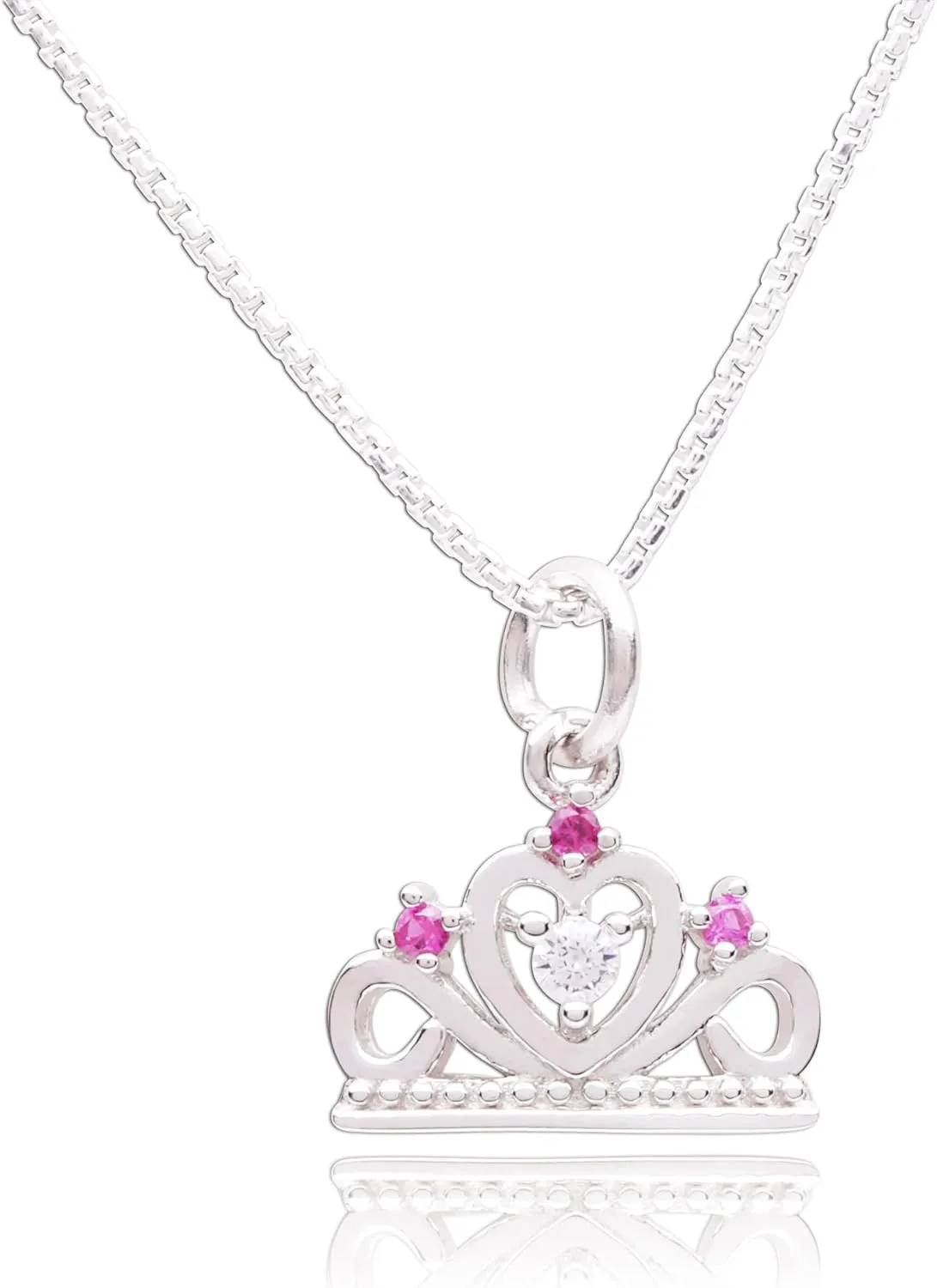 Cherished Moments Children's Sterling Silver Fairy Princess Tiara Necklace, 14"