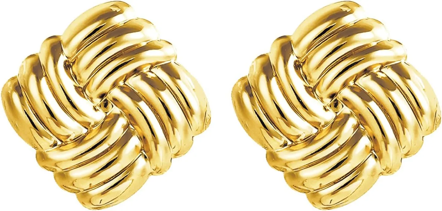 Chunky Gold Square Earrings Vintage Statement Geometric Stud Jewelry for Women Stainless Steel Trendy Durable Statement Earrings for Women