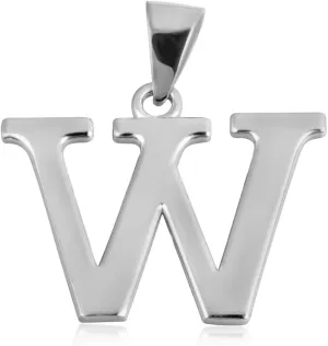 Claddagh Gold .925 Sterling Silver Initial Pendant Charm  Personalized Alphabet Letter Jewelry in 0.80mm or 0.55mm Block Font