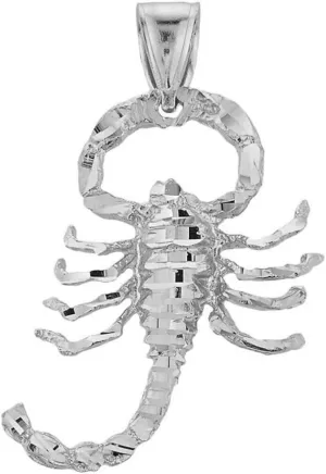 Claddagh Gold 925 Sterling Silver Stunning Scorpio Zodiac Charm Scorpion Pendant