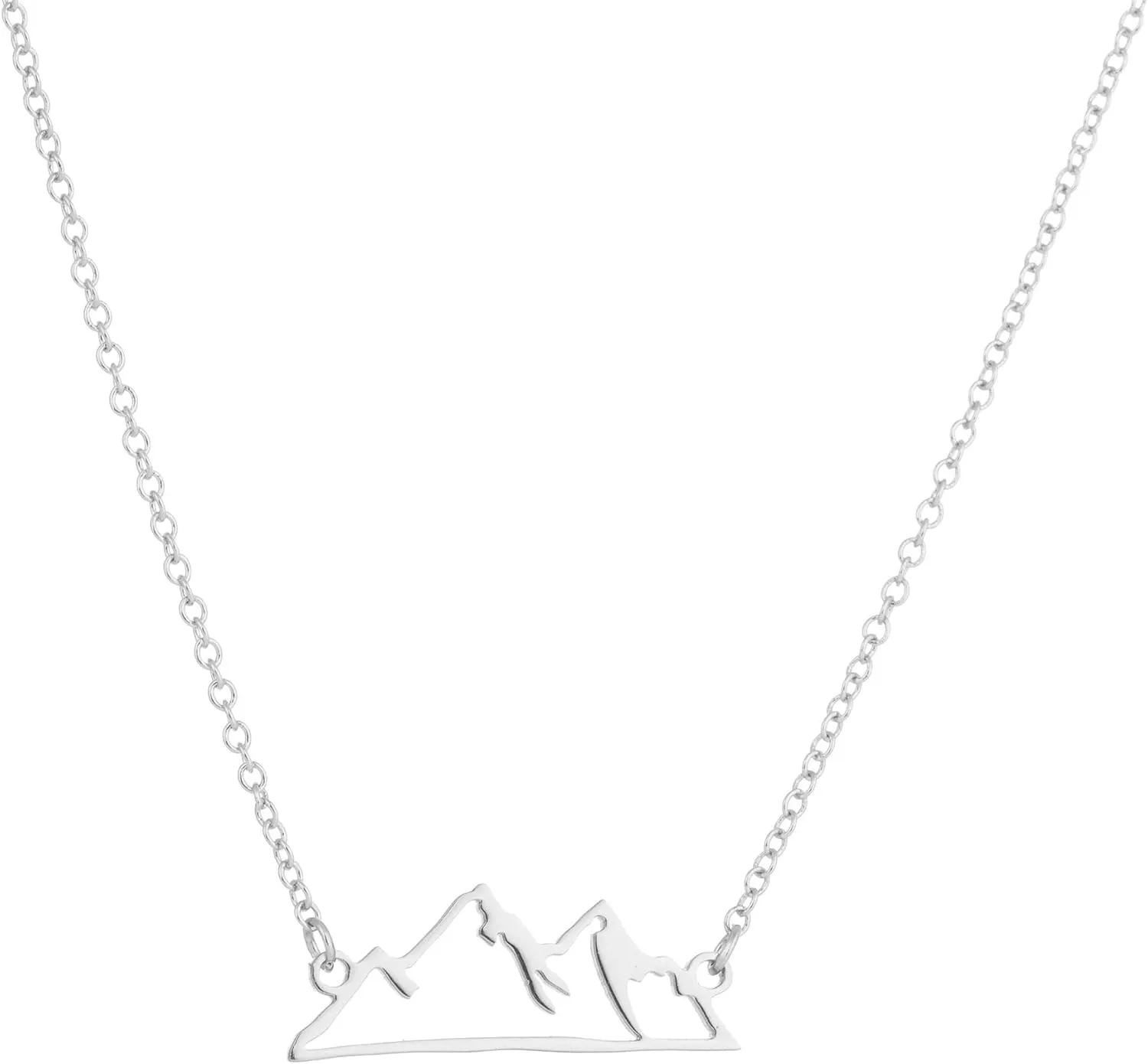 COLORFUL BLING Minimalist Snowy Mountain Necklace Hiking Mountain Peak Pendants Necklaces Jewelry Climbing Nature Outdoor Lovers Gifts
