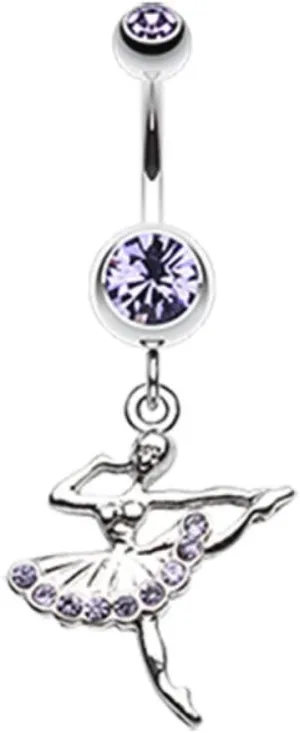 Covet Jewelry Elegant Ballerina Belly Button Ring