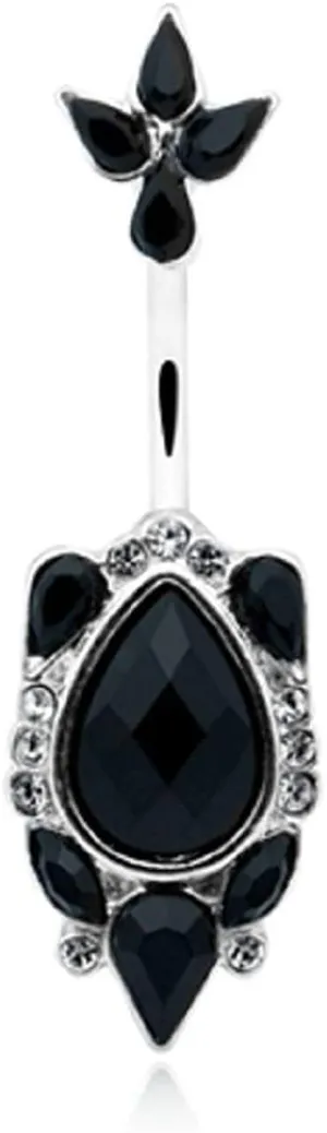 Covet Jewelry Elegant Victorian Flourish Belly Button Ring