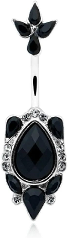 Covet Jewelry Elegant Victorian Flourish Belly Button Ring