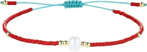 CQUAN CHI Pearl Bracelet for Women Handmade Friendship Charm Gift Thin Strings Flat Knot Adjustable Trendy Jewelry 08O