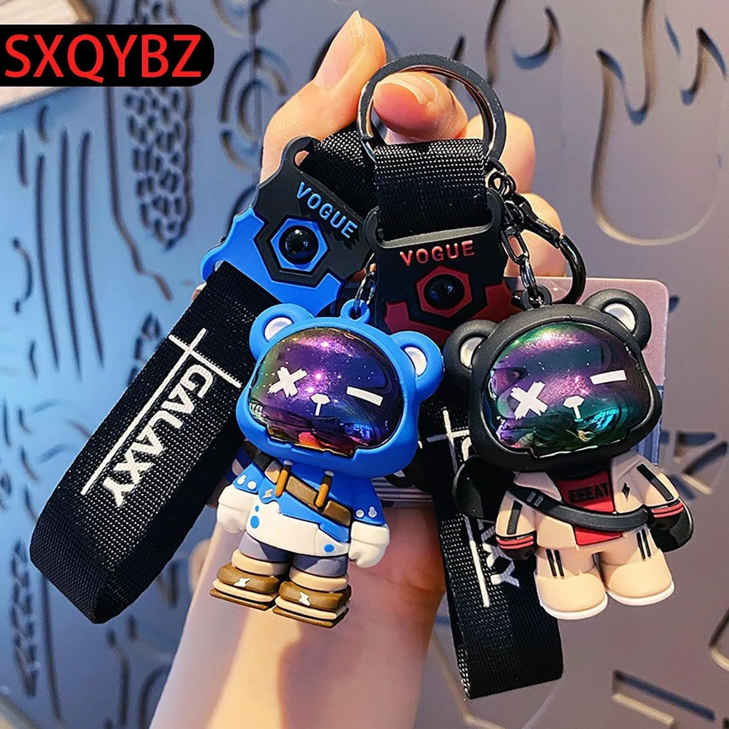 Creative, Fashionable, Cute Cartoon Rabbit, Little Bear Keychain, Resin Animal Pendant, Backpack, Car Keychain