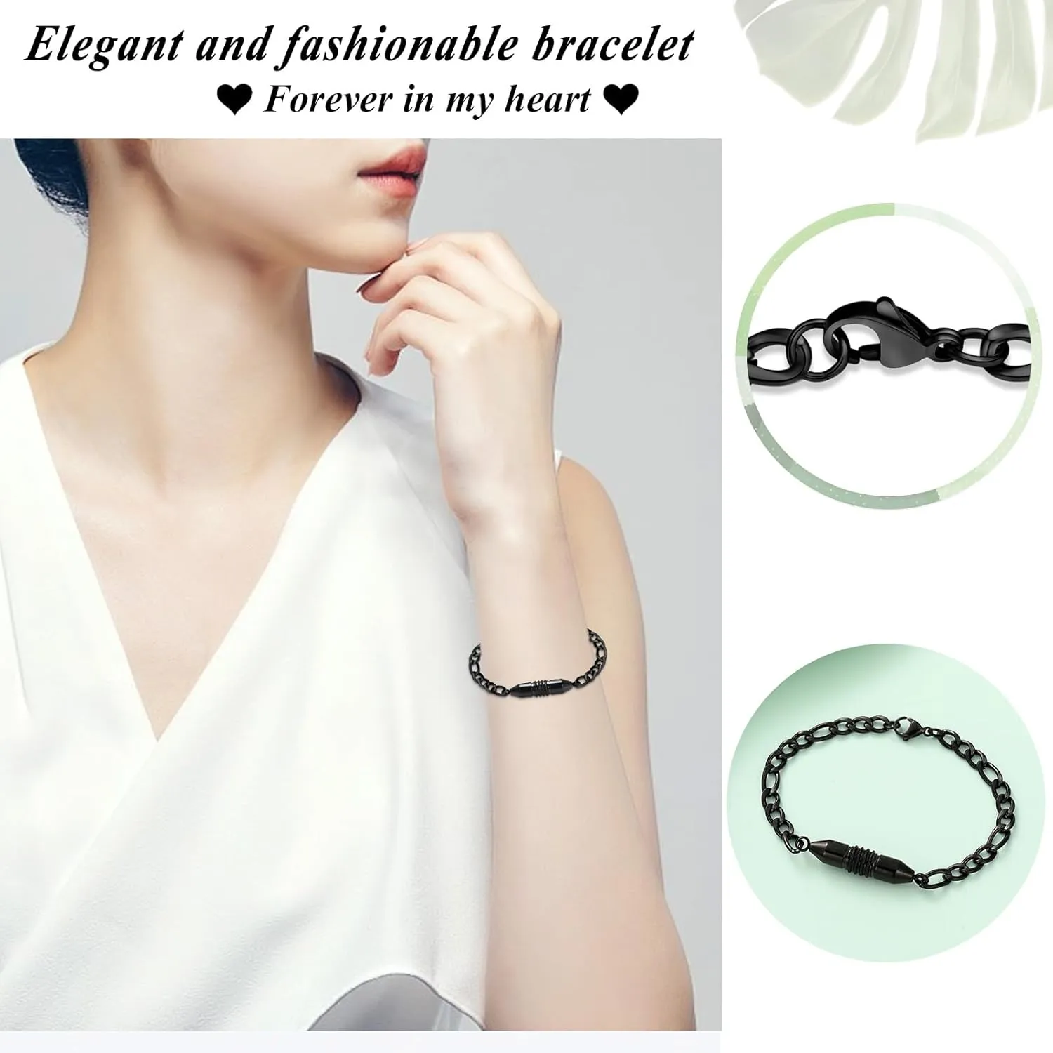 Cremation Jewelry Urn Bracelet for Ashes - Cylinder Urn Bangles for Human Ashes - Stainless Steel Memorial Ashes Keepsake Jewelry for Men Women