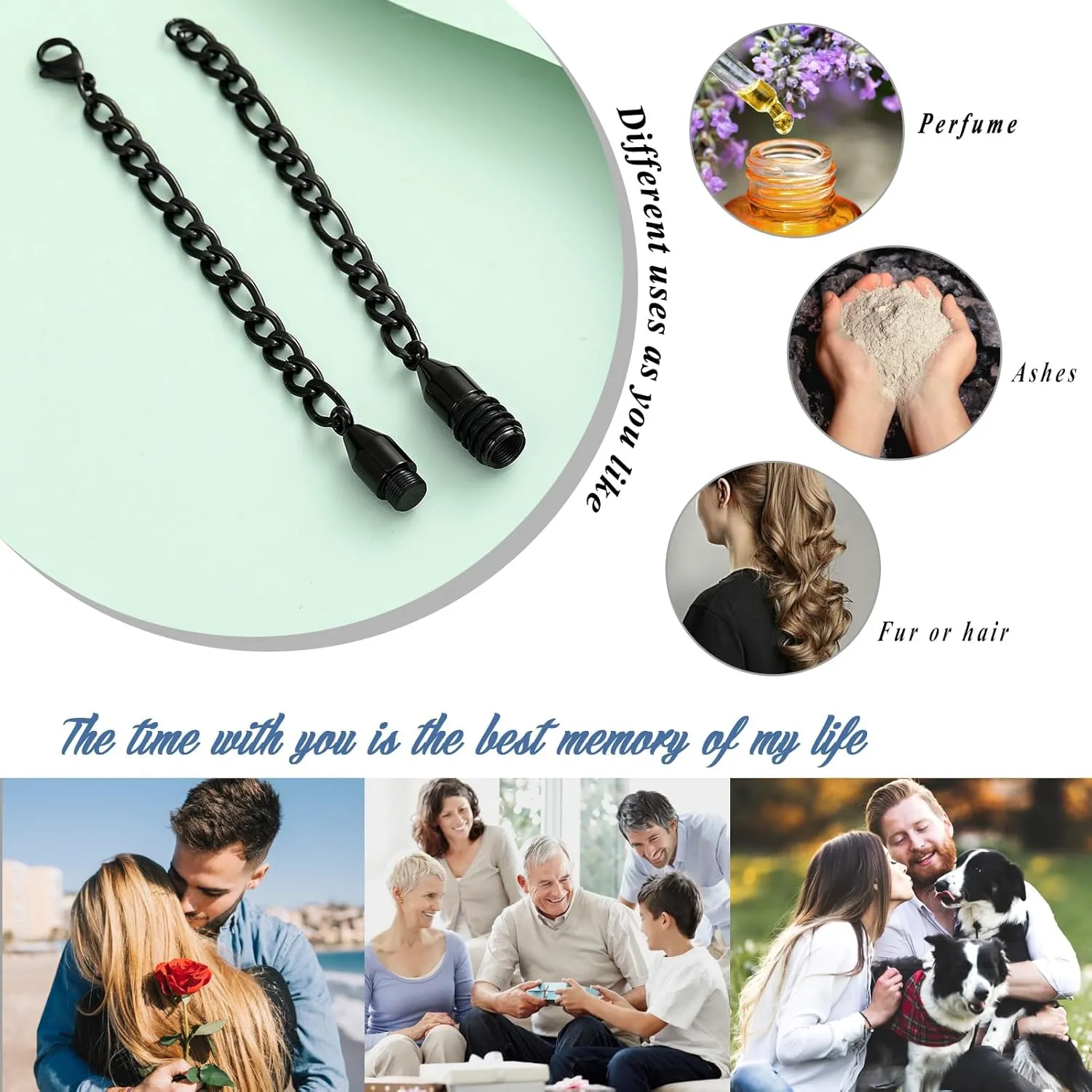 Cremation Jewelry Urn Bracelet for Ashes - Cylinder Urn Bangles for Human Ashes - Stainless Steel Memorial Ashes Keepsake Jewelry for Men Women