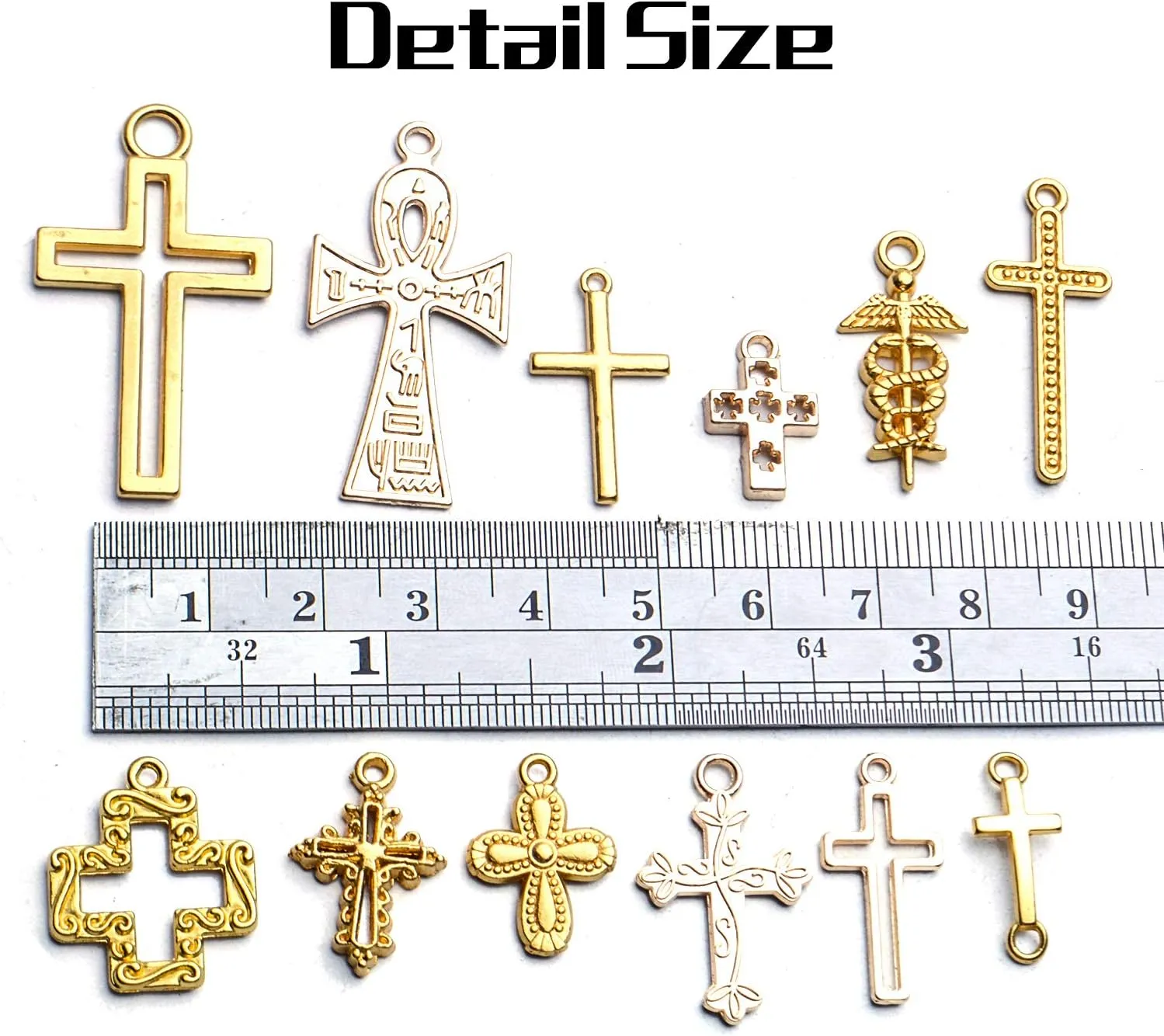 Cross Charms Assorted Cross Pendant Crucifix Pendant Charms Jewelry Making Findings for DIY Earrings Necklace Bracelet Crafts