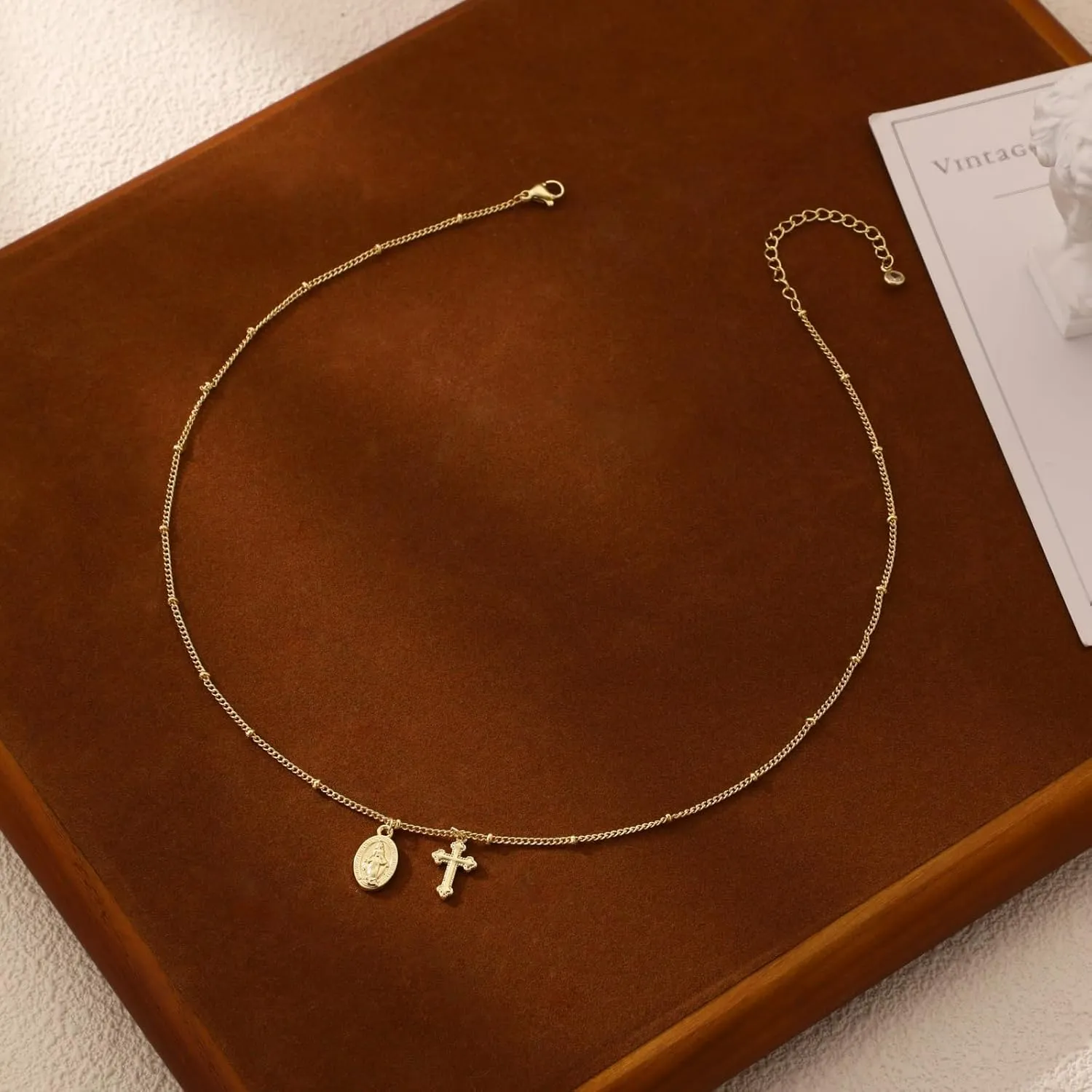 Cross Necklace for Women, 14K Gold Plated/Sterling Silver Cross Necklace for Women Cross Faith Necklace Layered Cross Necklace Gold Jewelry for Women