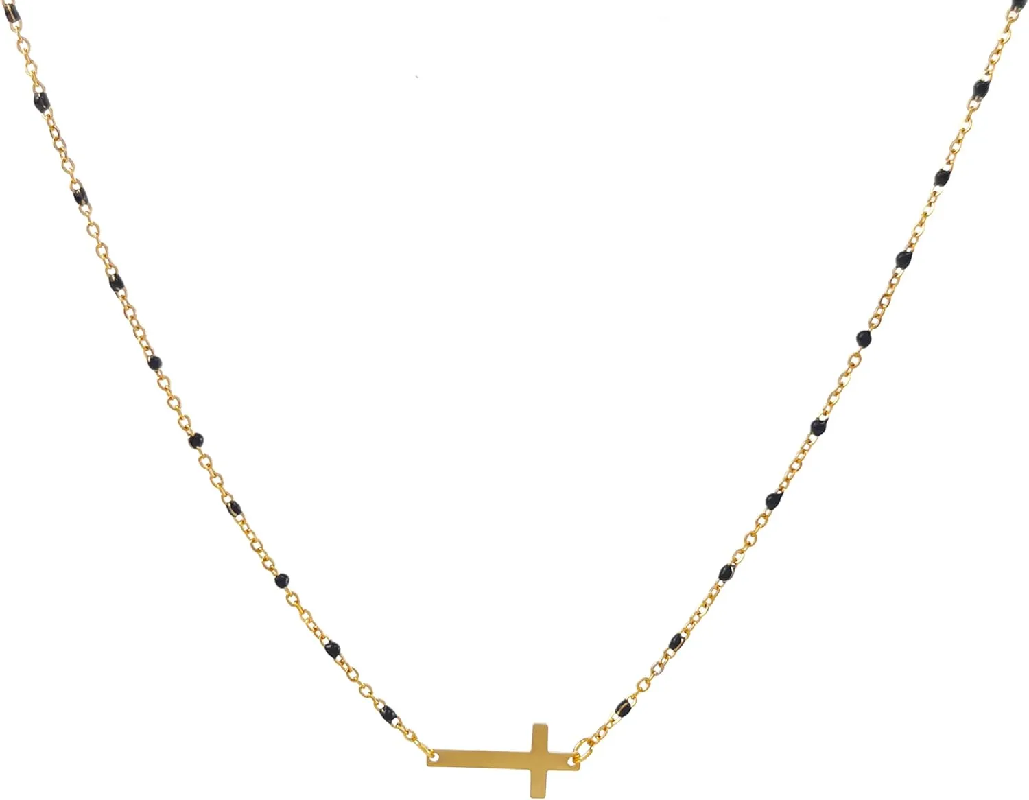Cross Necklace for Women Irregular Y2k Bead Fashionable Hip-Hop Trend Women's Necklace