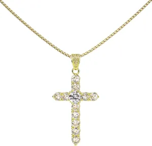 Cross Necklace with Extended Length Chain, 23.6'' Extra Long Cross Pendants Necklace, Metal Cross Chain Choker Necklace for Women (XXL)