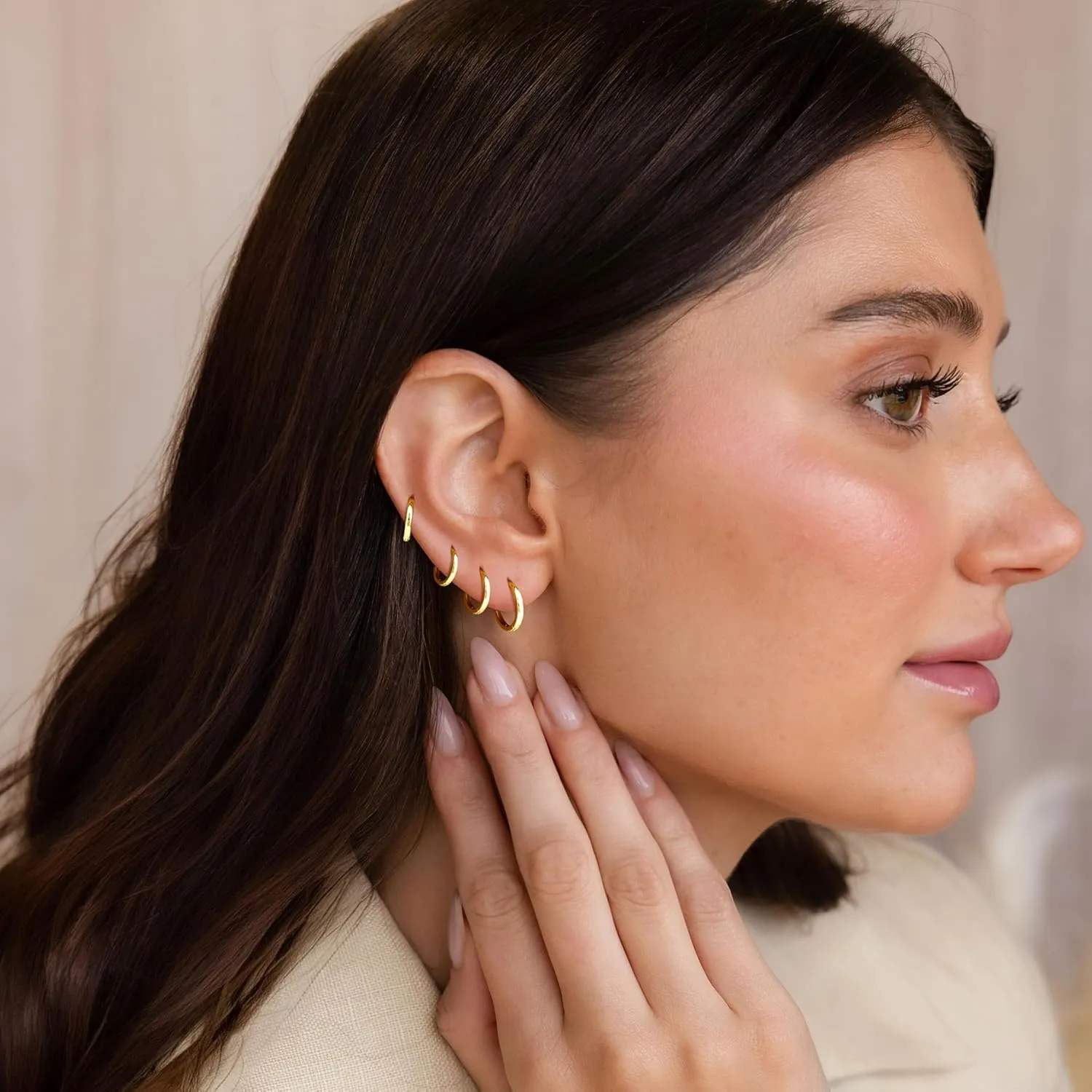Dainty Gold/Silver Huggie Hoop Earrings Set for Women,14K Gold/Silver plated Cartilage Piercing Small Hoop Earrings Hypoallergenic clip on hoop Earrings for Women and Men