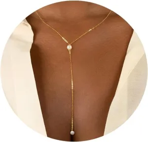 Dainty Pearl Necklaces for Women 14K Gold Plated Layered Pearl Necklace Simple Pearl Choker Necklace Jewelry Gift