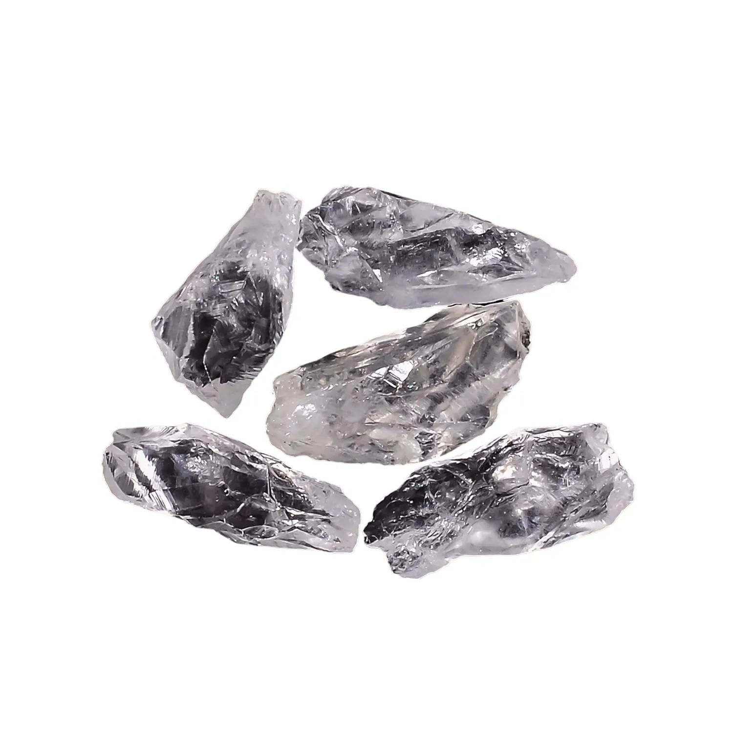 DAMRU Crystal Natural Assorted A  QUALITY Rough for Jewelry Making, Wire Wrapping, DIY, Healing Rings Crystals, Pendants, Wedding Gift - 5 Pcs