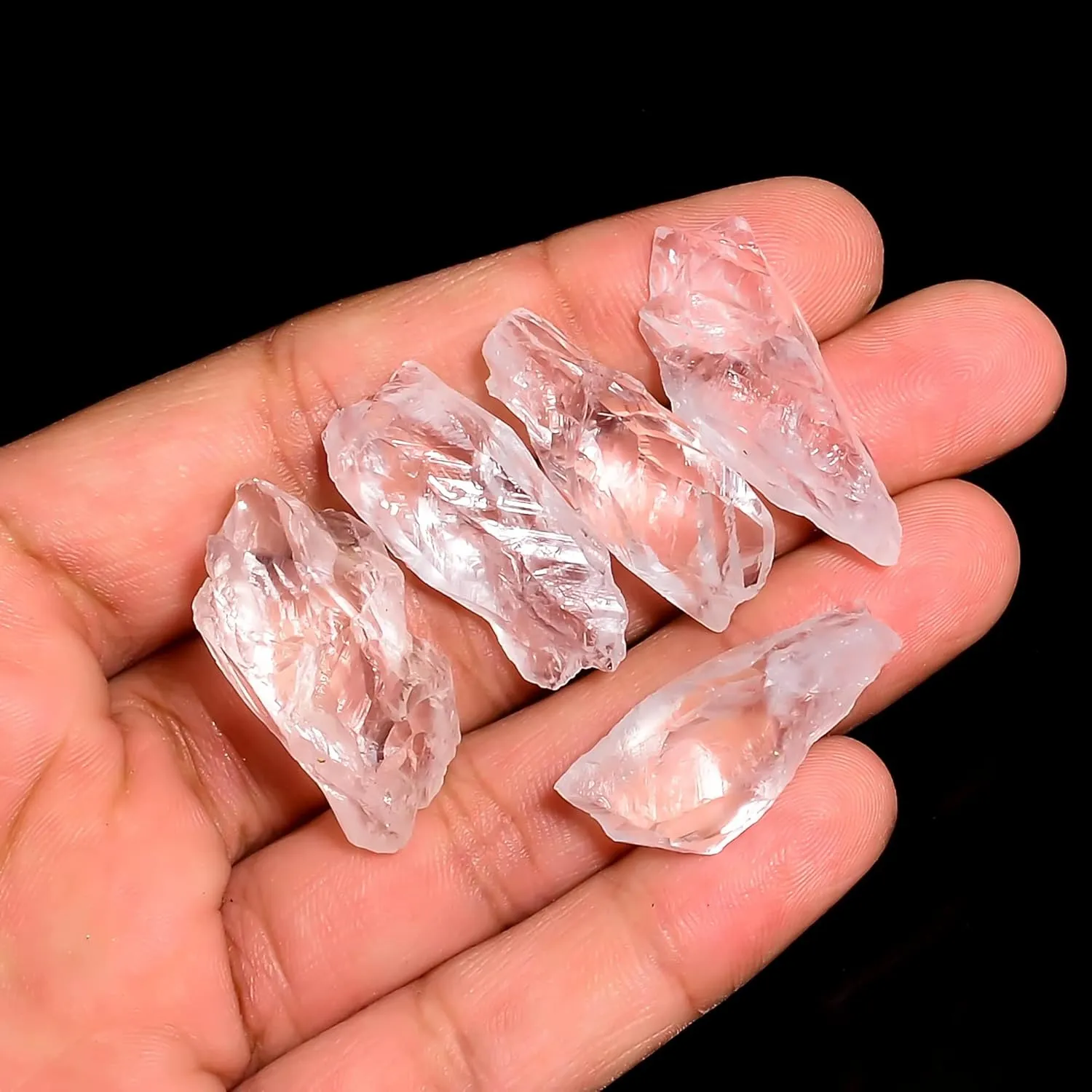 DAMRU Crystal Natural Assorted A  QUALITY Rough for Jewelry Making, Wire Wrapping, DIY, Healing Rings Crystals, Pendants, Wedding Gift - 5 Pcs