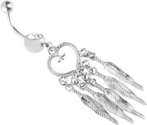 Didiseaon Fashionable Belly Button Ring Stainless Steel Navel Ring Anti- Jewelry