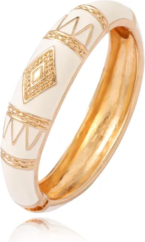 Dripping Oil Bracelets for Women Vintage Enamel Gold Cuff Dripping Oil Bangle Bracelets for Sixteen Jewelry Spring Opening for Wife Girlfriend Birthday Christmas Mother Day