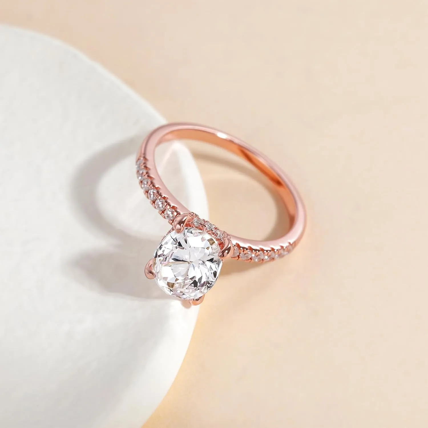 EAMTI 3CT 925 Sterling Silver Engagement Rings Oval Cut Cubic Zirconia CZ Wedding Promise Rings for Her Stunning Wedding Bands for Women Size 3-11