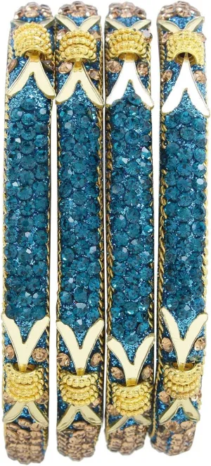 Efulgenz Indian Bangle Set Bollywood Style Rhinestone Crystal Bracelet Jewelry Set for Women.