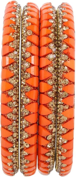 Efulgenz Indian Bangle Set Bollywood Style Rhinestone Crystal Bracelet Jewelry Set for Women.