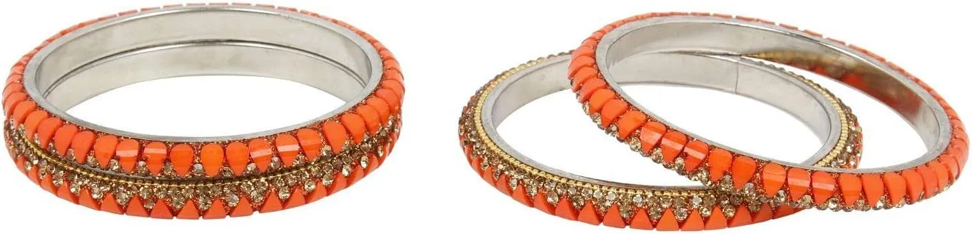 Efulgenz Indian Bangle Set Bollywood Style Rhinestone Crystal Bracelet Jewelry Set for Women.