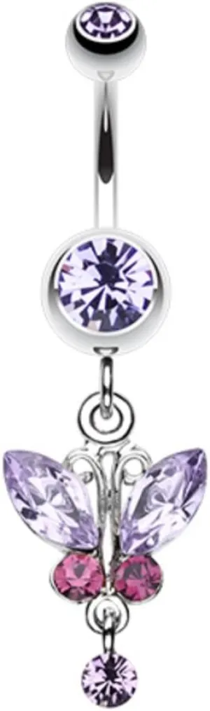 Elegant Butterfly WildKlass Belly Button Ring