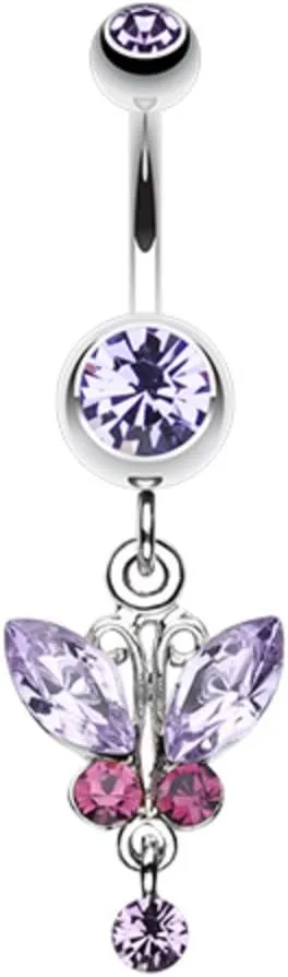 Elegant Butterfly WildKlass Belly Button Ring