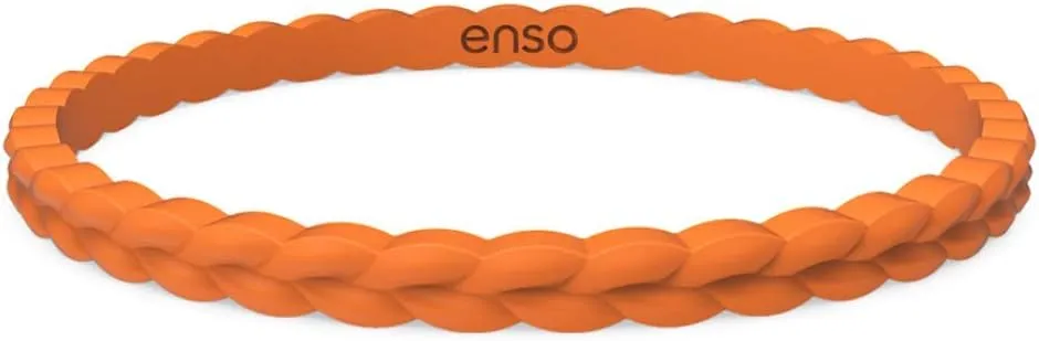 Enso Silicone Bracelet  Weave Stackable Bracelet - Hypoallergenic Rubber Wristband  Comfortable Flexible Band for Active Lifestyle - Medical Grade Silicone