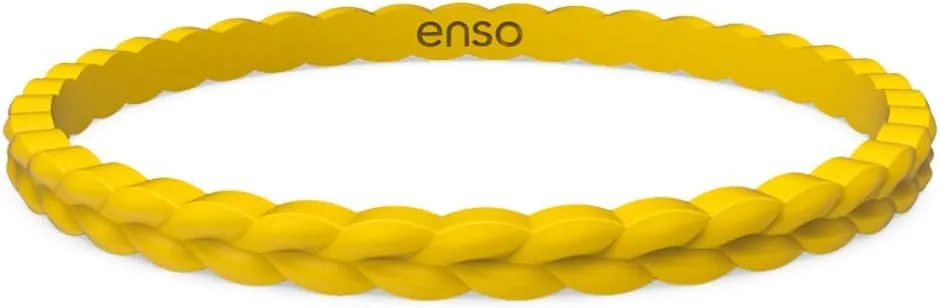 Enso Silicone Bracelet  Weave Stackable Bracelet - Hypoallergenic Rubber Wristband  Comfortable Flexible Band for Active Lifestyle - Medical Grade Silicone