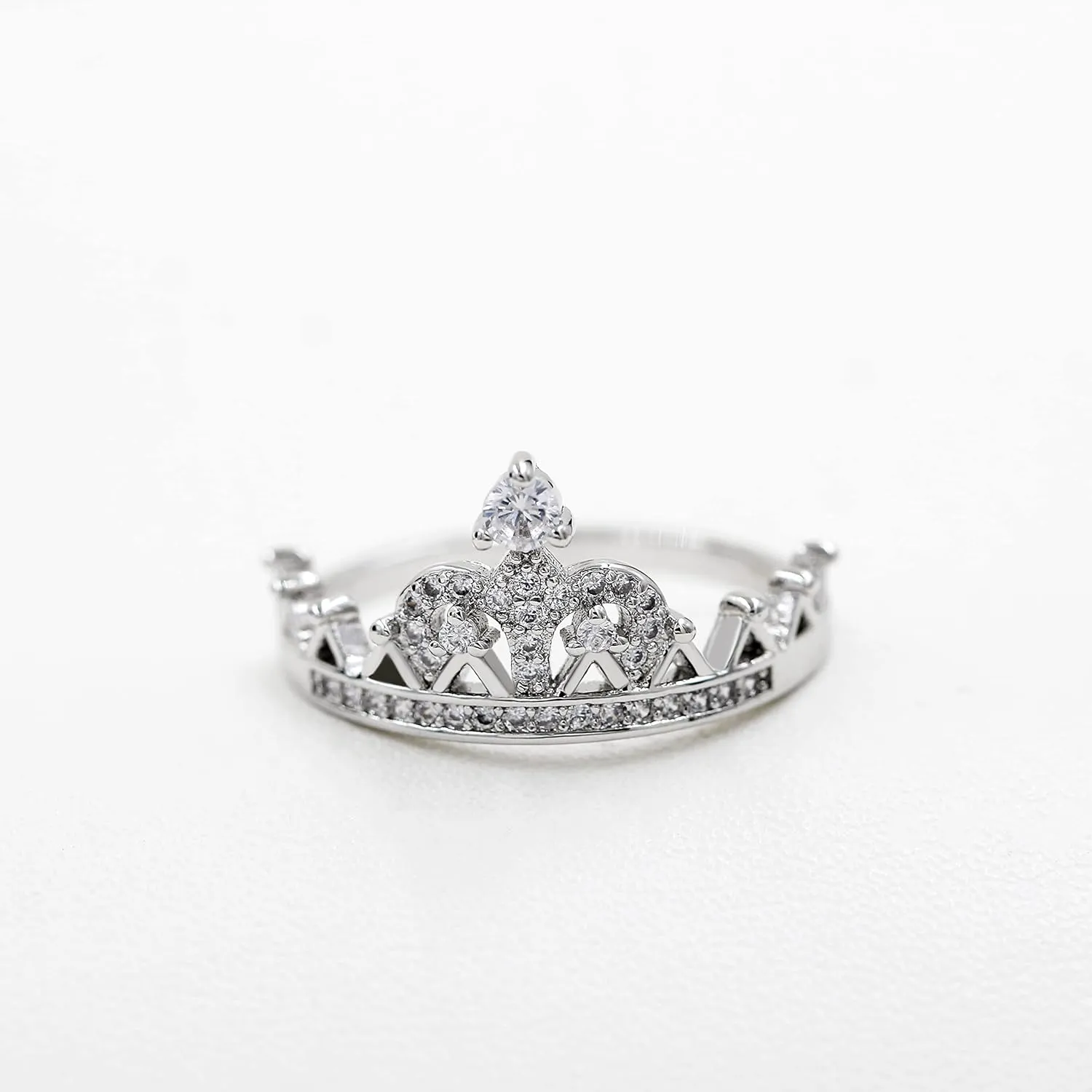 European and American Fashionable Platinum/gold Crown Women's Ring, Personalized Inlaid with Zircon Women's Ring, The Best Gift for Engagement and Wedding Y1227
